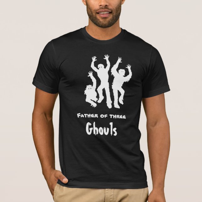 Camiseta Padre de las tres graciosas camisas de Halloween (Anverso)