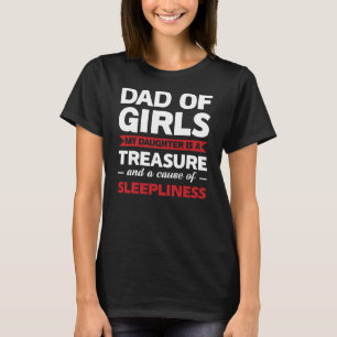 Camiseta Padre de los chicas mi hija de un día papá