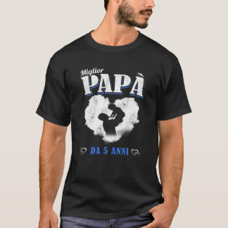 Camiseta Padre De Los Hombres Bebé Mejor Papá Noel 5 Años F