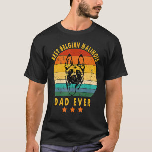 Camiseta Padre de Malinois, mejor perro de todos los hombre