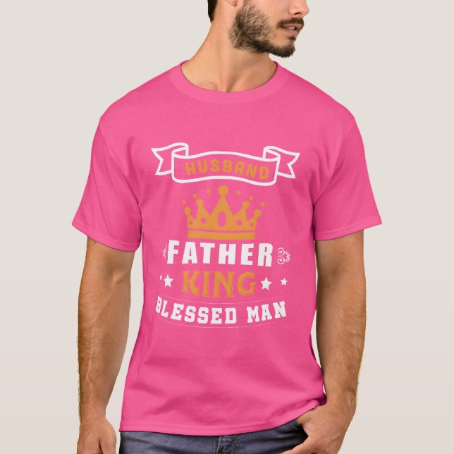 Camiseta Padre de marido Rey Bendito hombre afroamericano d (Anverso)