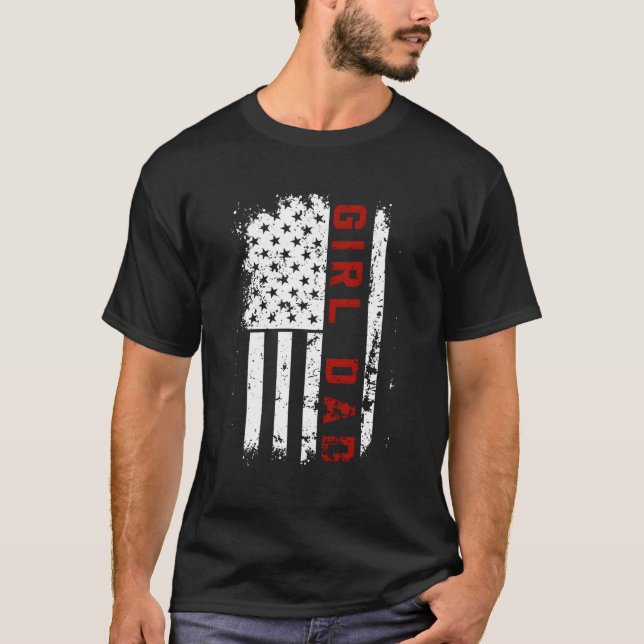Camiseta Padre De Papá Papi De La Bandera Estadounidense (Anverso)