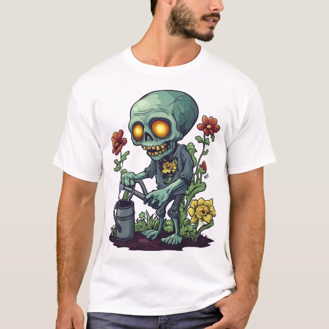 Camiseta Padre de planta zombie (Anverso)