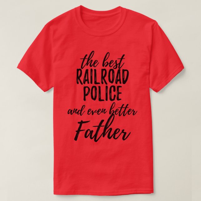 Camiseta Padre de policía ferroviaria idea divertida de reg (Diseño del anverso)
