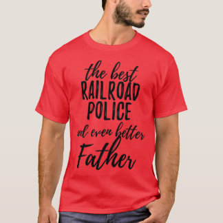 Camiseta Padre de policía ferroviaria idea divertida de reg