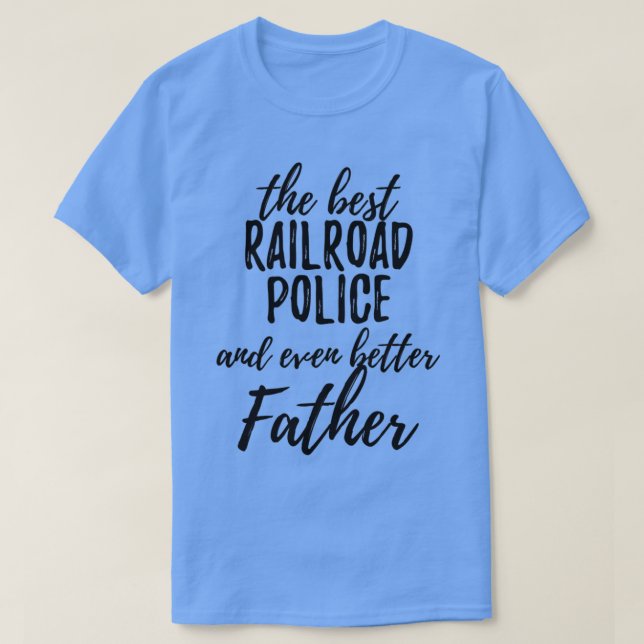 Camiseta Padre de policía ferroviaria idea divertida de reg (Diseño del anverso)