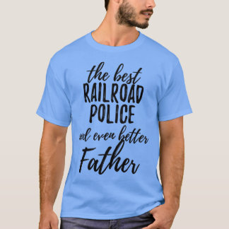 Camiseta Padre de policía ferroviaria idea divertida de reg