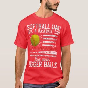 Camiseta Padre de Softbol Masculino Como un Padre de Béisbo