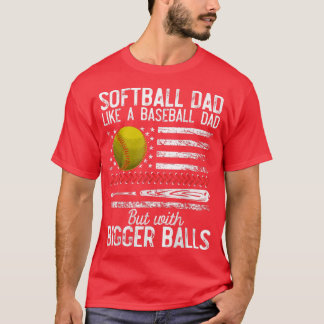 Camiseta Padre de Softbol Masculino Como un Padre de Béisbo
