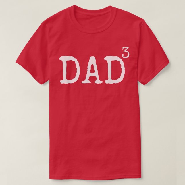Camiseta Padre de tres regalos de los niños papá le pegó a  (Diseño del anverso)
