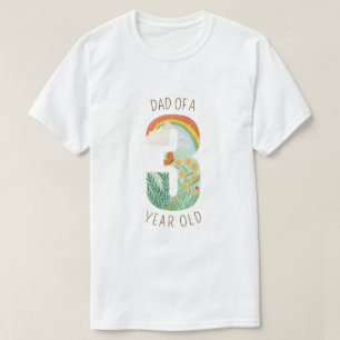 Camiseta Padre de un amante de la naturaleza de tres años