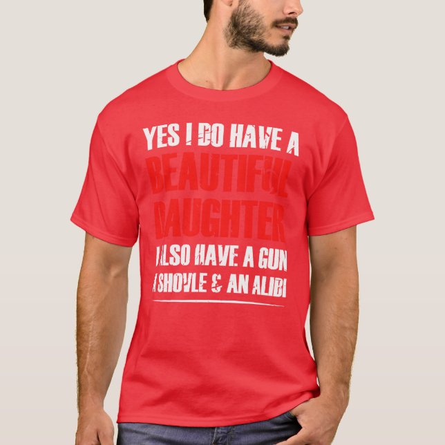 Camiseta Padre De Una Hija El Día Del Padre Regalo Gracioso (Anverso)