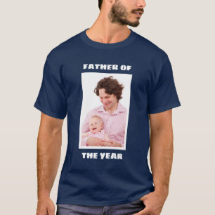Camiseta Padre Del Año Personalizado Personalizado Foto Pap