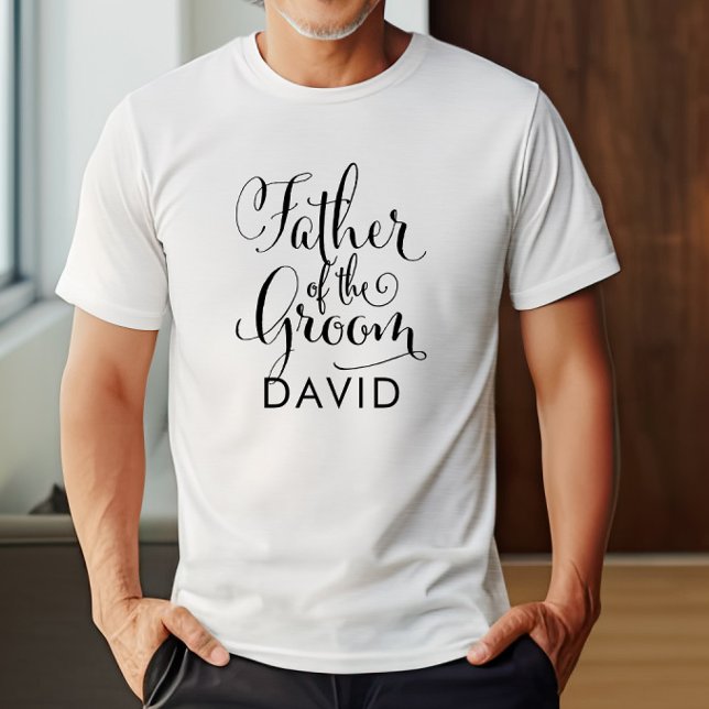 Camiseta Padre del Boda Groom Black Personalizado (Subido por el creador)