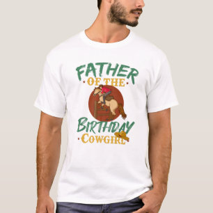 Camiseta Padre Del Chica De Cumpleaños Caballo De Moda Occi