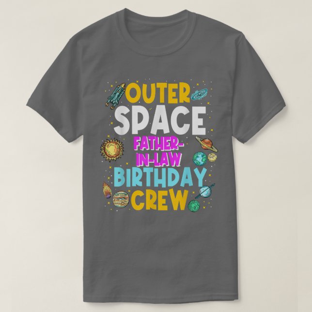 Camiseta Padre del espacio exteriorEnDerecho Fiesta del esp (Diseño del anverso)