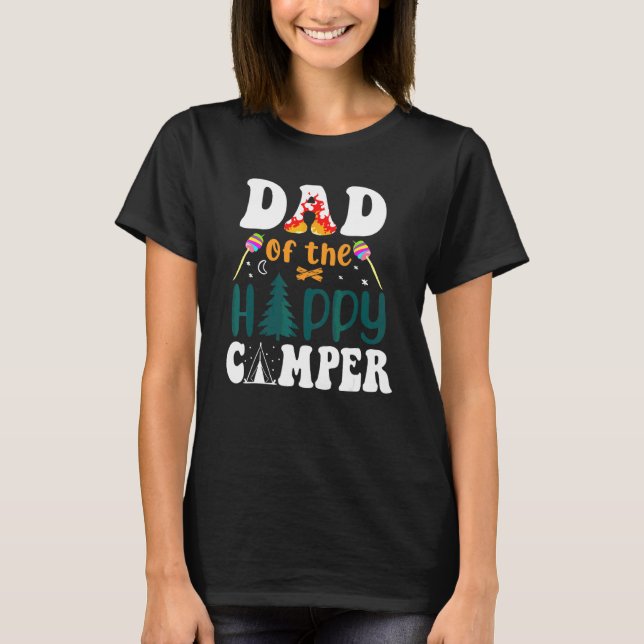 Camiseta Padre Del Feliz Camping Camper Padre (Anverso)
