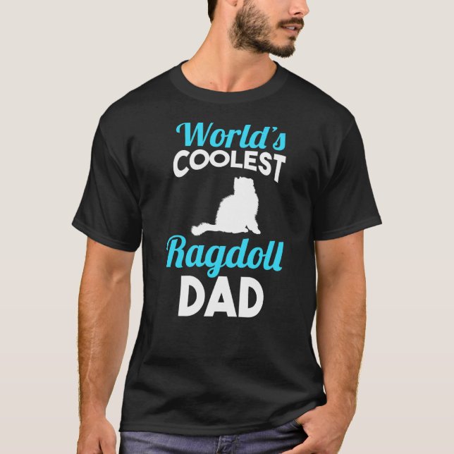 Camiseta Padre del gato Mens Ragdoll Dad (Anverso)