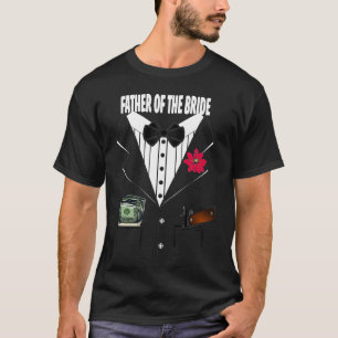 Camiseta Padre Del Grupo De Ensayos De Boda De La Novia Tux