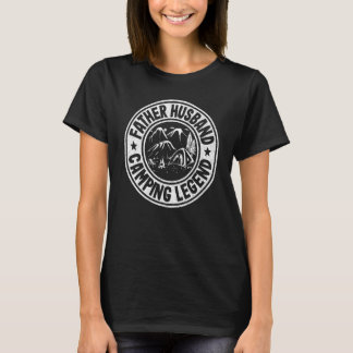 Camiseta Padre del hombre Esposo Camping Leyenda Rv Camper 