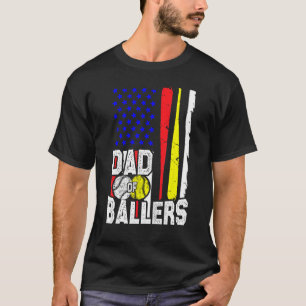 Camiseta Padre del jugador de béisbol de baloncesto masculi