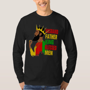 Camiseta Padre del marido Rey Bendito Hombre Orgullo Negro 