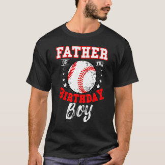 Camiseta Padre Del Niño De Cumpleaños Tema De Béisbol Bday 