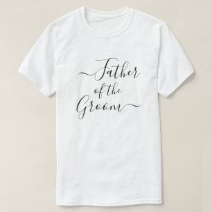Camiseta Padre del novio guión moderno fiesta de boda