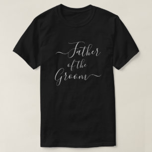 Camiseta Padre del novio guión moderno fiesta de boda