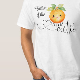 Camiseta Padre del pequeño Naranja del cítrico cortiano