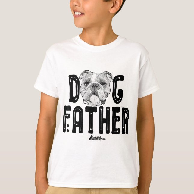 Camiseta Padre del perro, padre del Bulldog inglés, amante  (Anverso)