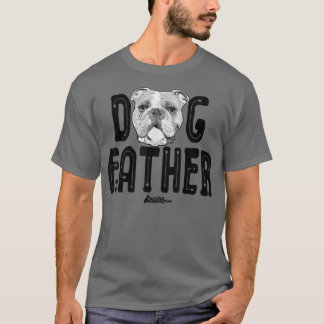Camiseta Padre del perro, Papá Bulldog inglés arriba, amor 