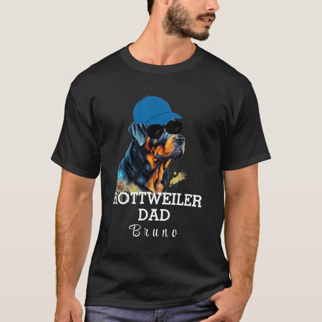 Camiseta Padre del perro Rottweiler personalizado (Anverso)