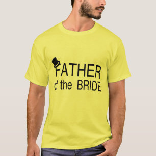 Camiseta Padre Del Sombrero Superior De La Novia