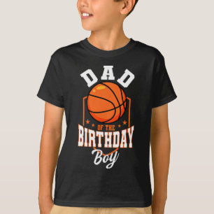 Camiseta Padre Del Tema Del Baloncesto De Birthday Boy Bday