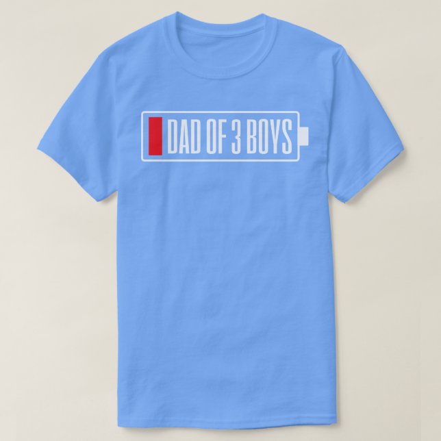 Camiseta Padre Día Papá Tres Niños (Diseño del anverso)