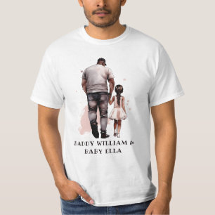 Camiseta Padre e hija negros personalizados