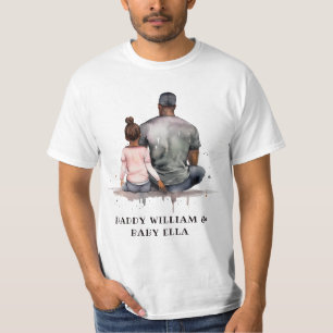 Camiseta Padre e hija negros personalizados (5)