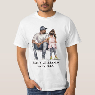 Camiseta Padre e hija negros personalizados (6)