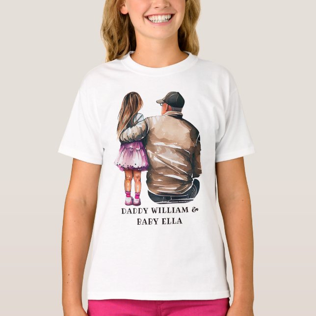 Camiseta Padre e hija personalizados (4) (Anverso)