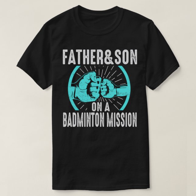 Camiseta Padre e hijo Badminton Jugador Shuttlecock Papá T (Diseño del anverso)