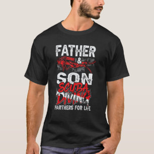Camiseta Padre e hijo buceo compañeros de por vida Vint