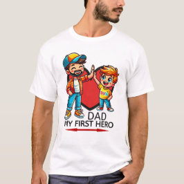 Camiseta Padre e hijo de cinco años de edad