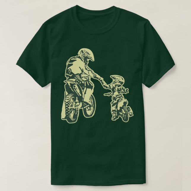 Camiseta Padre E Hijo Dirt Bike Racer Dirt Road Carreras Mo (Diseño del anverso)