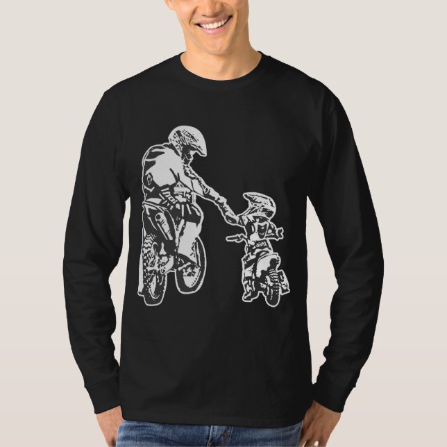 Camiseta Padre E Hijo Dirt Bike Racer Dirt Road Carreras Mo (Anverso)