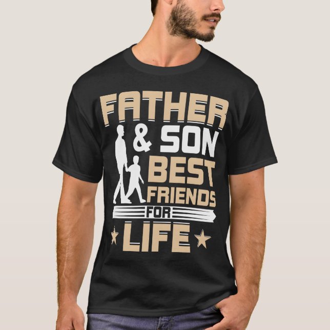 Camiseta Padre E Hijo Mejores Amigos De La Vida Hombres Pad (Anverso)