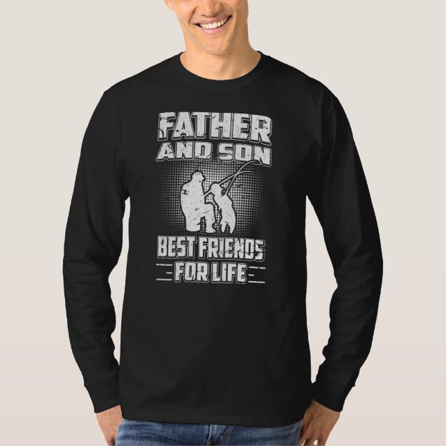 Camiseta Padre E Hijo Mejores Amigos De La Vida Pescado Per (Anverso)