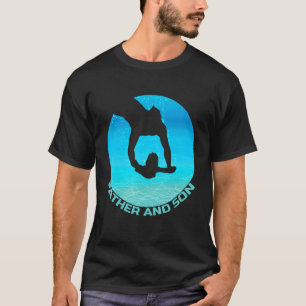 Camiseta Padre e hijo nadando y buceando