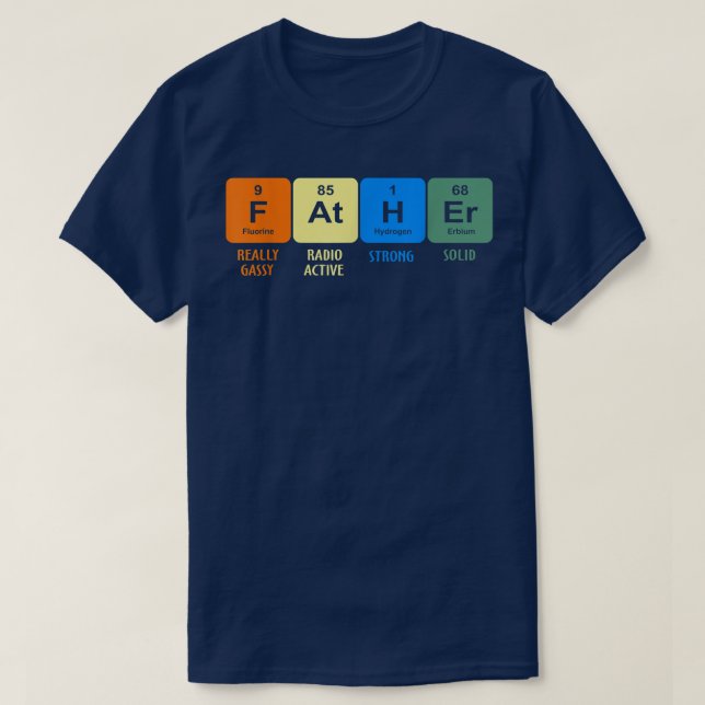 Camiseta Padre El Noble Elemento Ciencia Química Padres (Diseño del anverso)