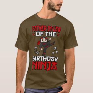 Camiseta Padre En Derecho Del Cumpleaños Ninja Shinobi Tema